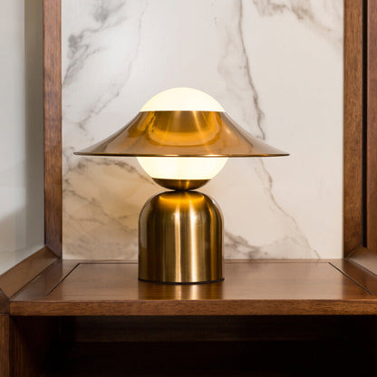 Lampe de Chevet en Laiton avec Boule Lumineuse