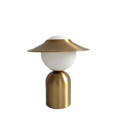 Lampe de Chevet en Laiton avec Boule Lumineuse