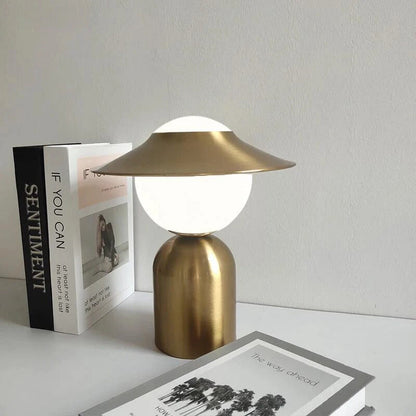 Lampe de Chevet en Laiton avec Boule Lumineuse