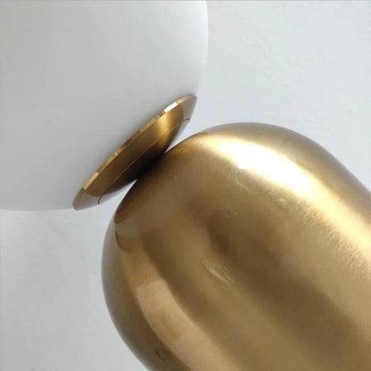 Lampe de Chevet en Laiton avec Boule Lumineuse
