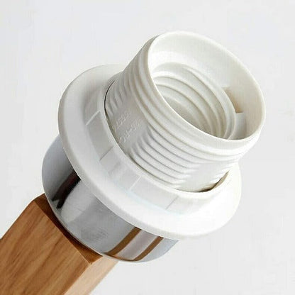 Lampe de Chevet Lecture en Bois et Abat-jour Tissu