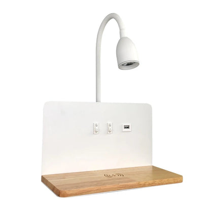 Lampe de Chevet Liseuse avec Recharge Sans Fil et USB