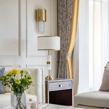 Lampe de Chevet Cristal et Métal Doré – Design Luxe