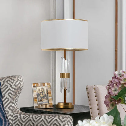 Lampe de Chevet Cristal et Métal Doré – Design Luxe