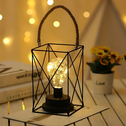 Lampe de Chevet en Métal Noir – Style Industriel
