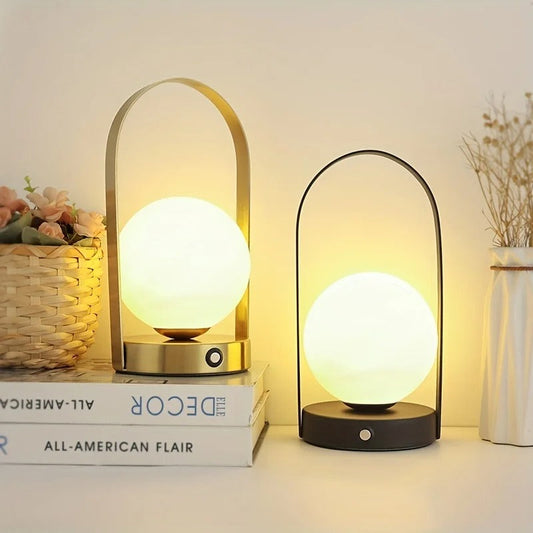 Lampe de Chevet Métal Rechargeable Sans Fil