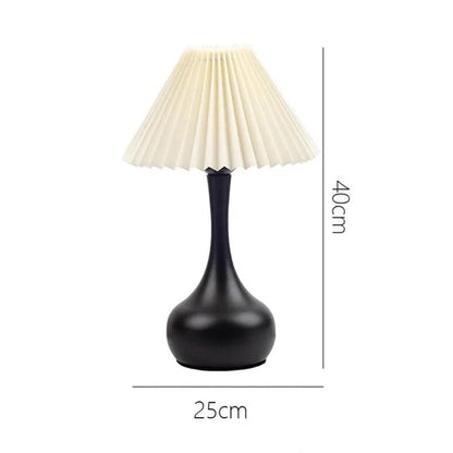 Lampe de Chevet Design à Abat-Jour Plissé