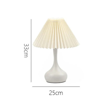 Lampe de Chevet Design à Abat-Jour Plissé