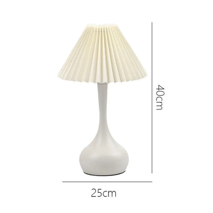 Lampe de Chevet Design à Abat-Jour Plissé