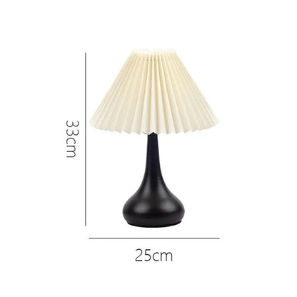 Lampe de Chevet Design à Abat-Jour Plissé