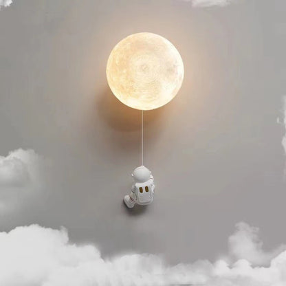 Lampe Murale Astronaute avec Globe Lunaire