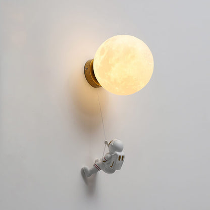 Lampe Murale Astronaute avec Globe Lunaire