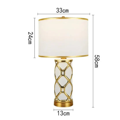 Lampe de Chevet Céramique Noir et Or