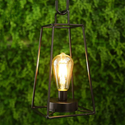 Lampe de chevet industrielle en fer noir avec minuterie