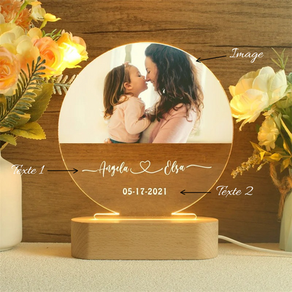 Lampe de Chevet Personnalisée avec Photo