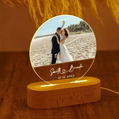 Lampe de Chevet Personnalisée avec Photo