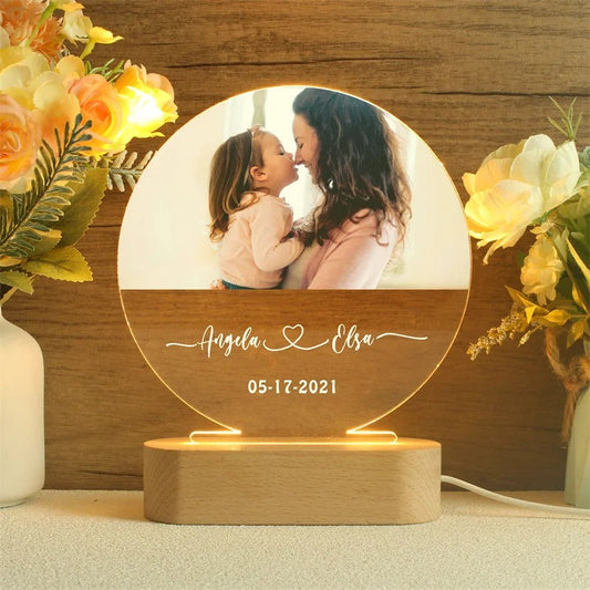 Lampe de Chevet Personnalisée avec Photo