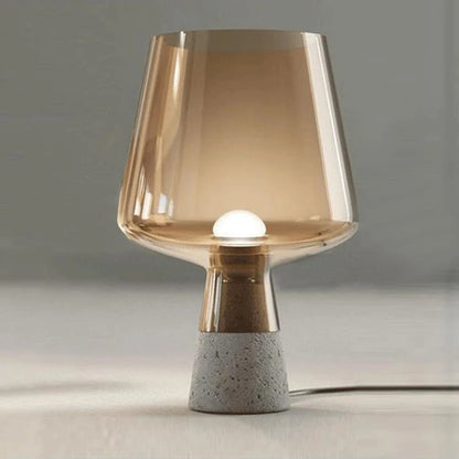 Lampe de Chevet en Ciment et Verre – Style Contemporain