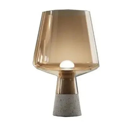 Lampe de Chevet en Ciment et Verre – Style Contemporain