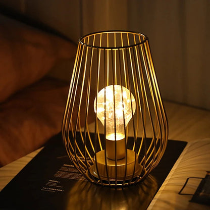 Lot de 2 Lampes de Chevet à Piles – Doré ou Noir