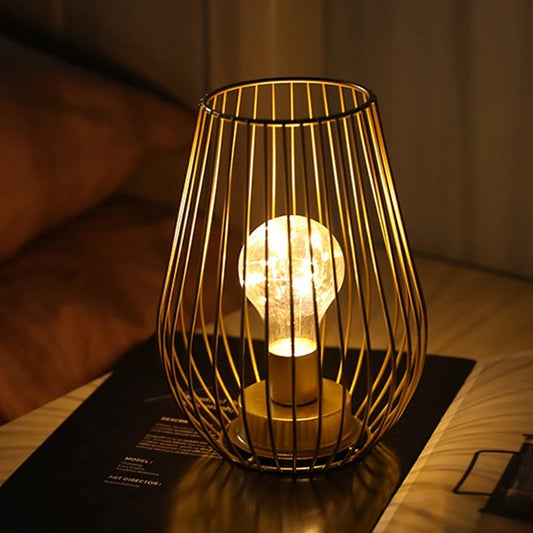 Lot de 2 Lampes de Chevet à Piles – Doré ou Noir