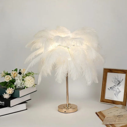 Lampe de Chevet Plume – Élégance et Lumière Douce