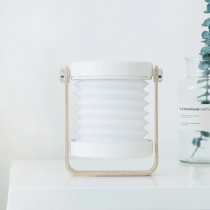 Lampe de Chevet Portable Pliable en Acrylique et Bois