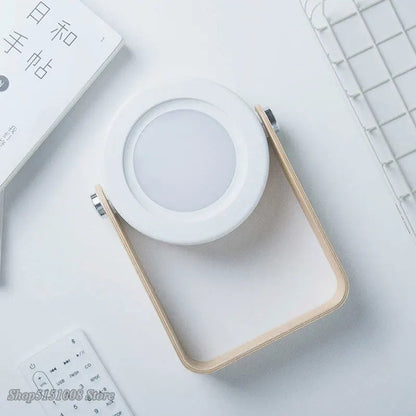 Lampe de Chevet Portable Pliable en Acrylique et Bois