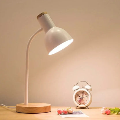 Lampe de Chevet de Lecture en Bois et Métal