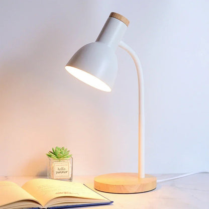 Lampe de Chevet de Lecture en Bois et Métal
