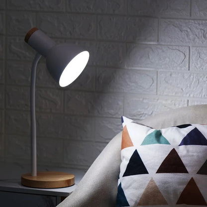 Lampe de Chevet de Lecture en Bois et Métal