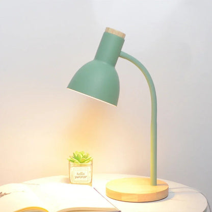 Lampe de Chevet de Lecture en Bois et Métal
