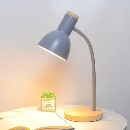 Lampe de Chevet de Lecture en Bois et Métal