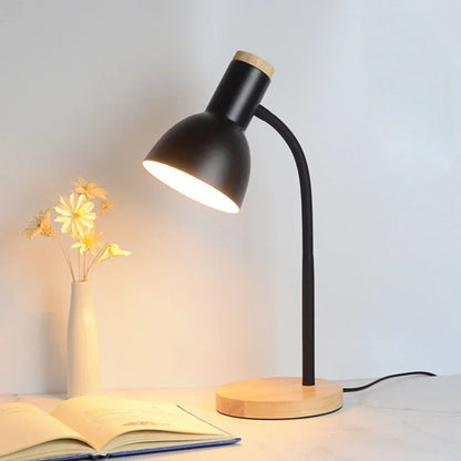 Lampe de Chevet de Lecture en Bois et Métal