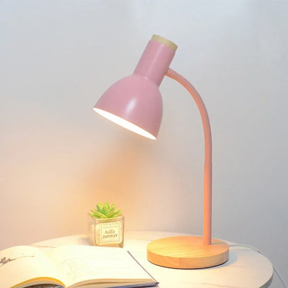 Lampe de Chevet de Lecture en Bois et Métal