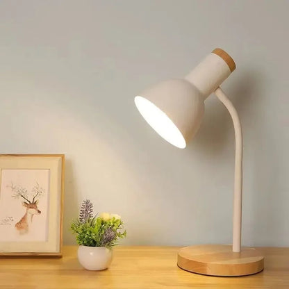 Lampe de Chevet de Lecture en Bois et Métal