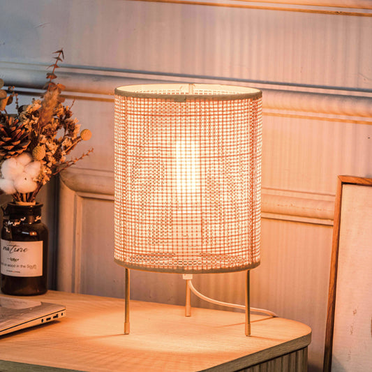 Lampe de chevet en rotin, bois et osier – Style bohème