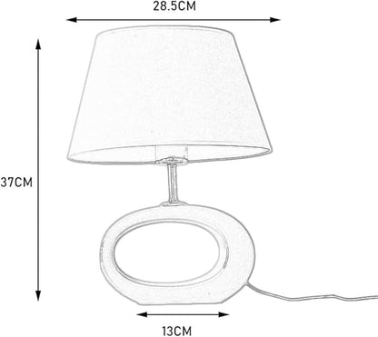 Lampe de Chevet Rouge en Céramique et Tissu