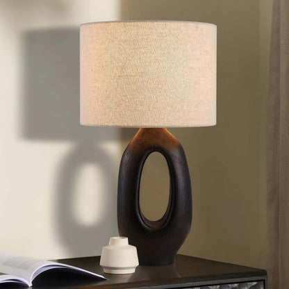Lampe de Chevet Scandinave en Céramique et Tissu