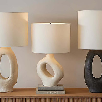 Lampe de Chevet Scandinave en Céramique et Tissu