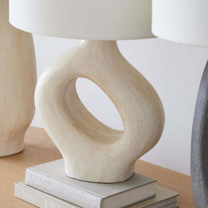 Lampe de Chevet Scandinave en Céramique et Tissu