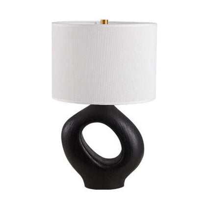 Lampe de Chevet Scandinave en Céramique et Tissu