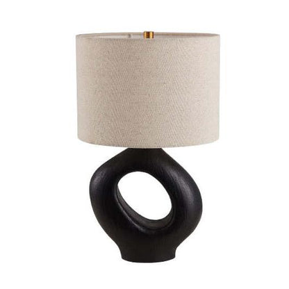 Lampe de Chevet Scandinave en Céramique et Tissu