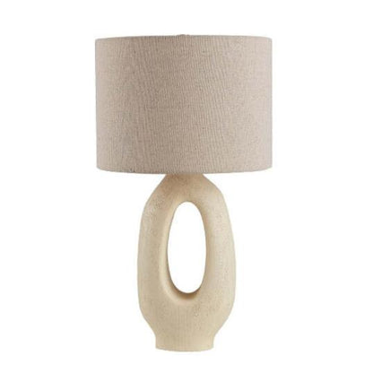 Lampe de Chevet Scandinave en Céramique et Tissu