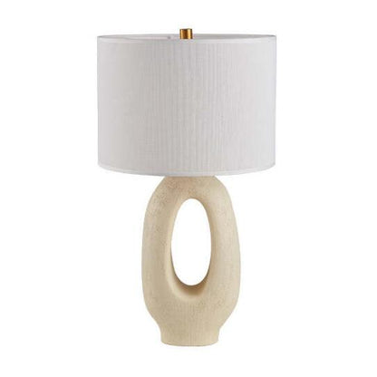 Lampe de Chevet Scandinave en Céramique et Tissu