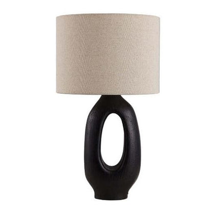Lampe de Chevet Scandinave en Céramique et Tissu