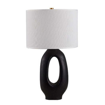 Lampe de Chevet Scandinave en Céramique et Tissu