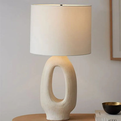 Lampe de Chevet Scandinave en Céramique et Tissu
