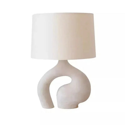 Lampe de Chevet Scandinave en Céramique et Tissu