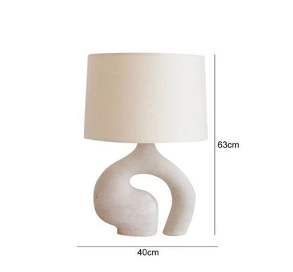 Lampe de Chevet Scandinave en Céramique et Tissu